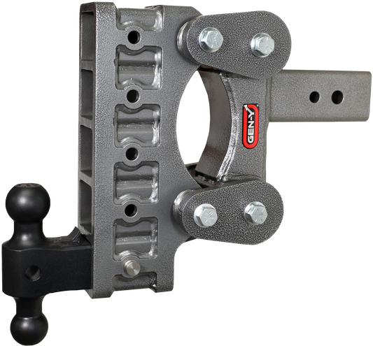 The BOSS TORSION-FLEX 3" Shank 9" Drop 2.4K TW 21K Hitch & GH-061 Dual-Ball by GEN-Y Hitch