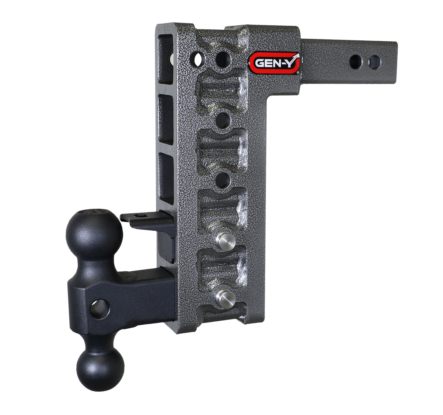 MEGA-DUTY 2" Shank 10" Drop 1.5K TW 10K Hitch with Dual-Ball & Pintle Lock by GEN-Y Hitch