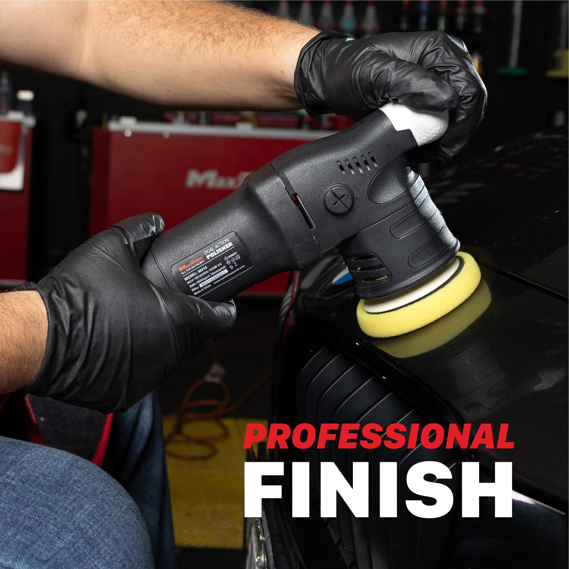 Orbital Polisher | M312 - 3in Plate, 12mm Throw, 550W by MaxshineUSA