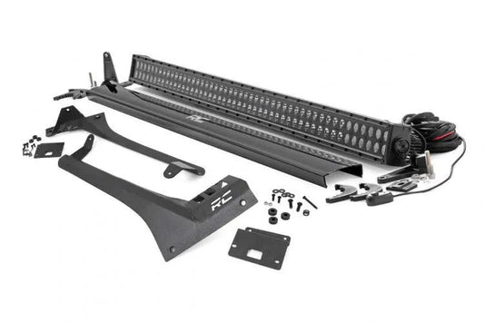 Rough Country 50" LED Light Bar Roof Mounted Kit Wrangler JL | JT by Rough Country