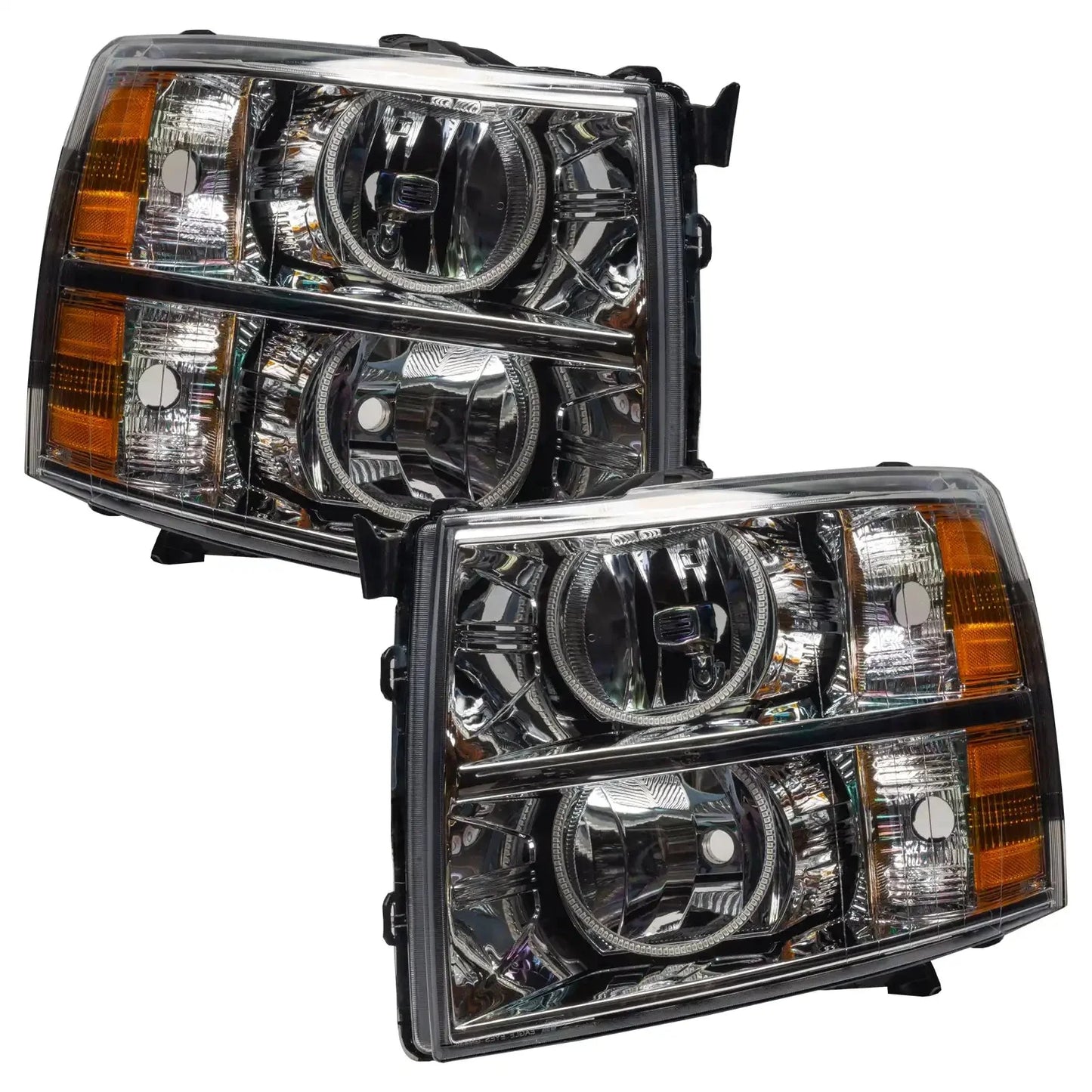 ORACLE Lighting 2007-2013 Chevy Silverado Pre-Assembled Halo Headlights - Chrome Housing by ORACLE Lighting