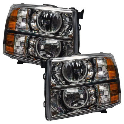 ORACLE Lighting 2007-2013 Chevy Silverado Pre-Assembled Halo Headlights - Chrome Housing by ORACLE Lighting