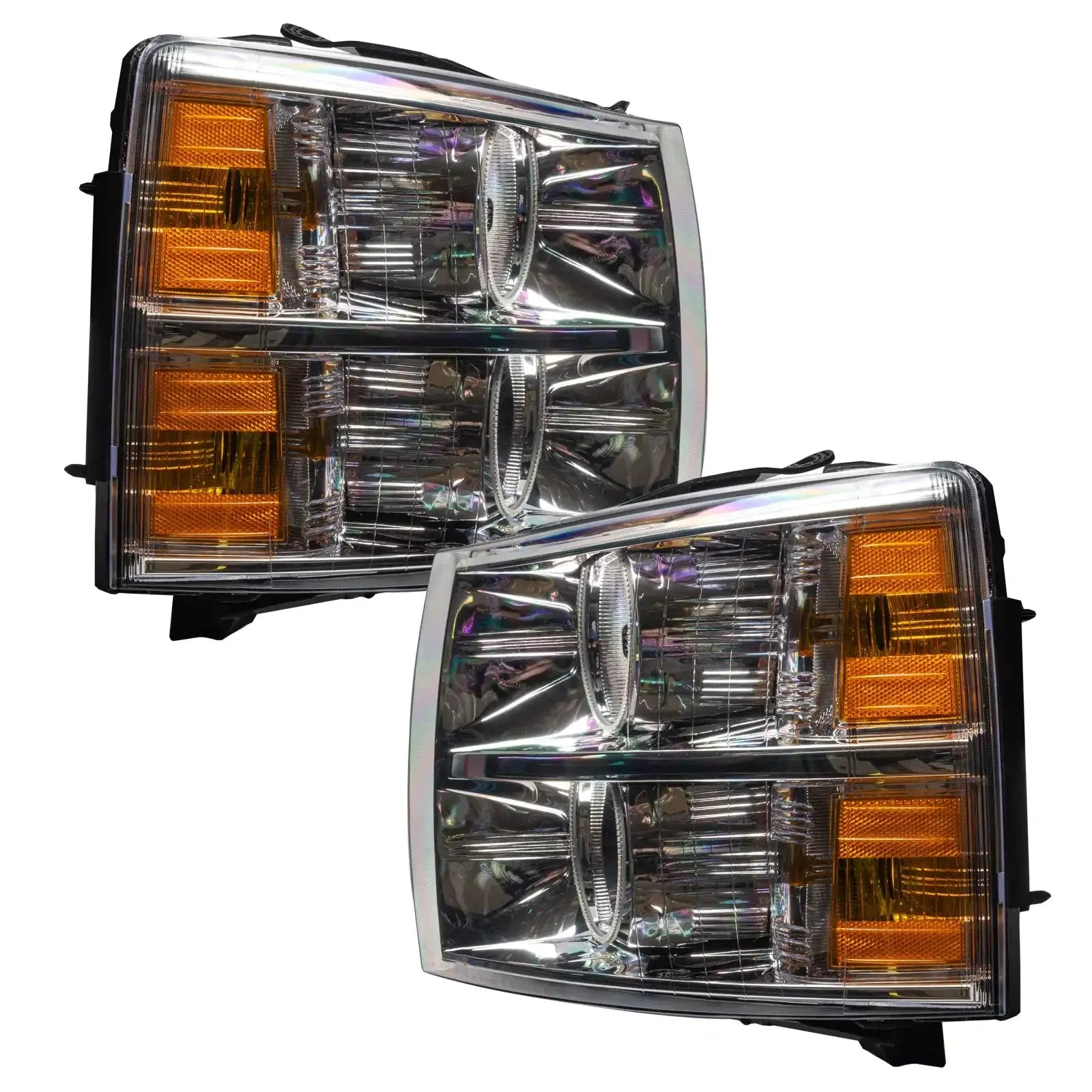 ORACLE Lighting 2007-2013 Chevy Silverado Pre-Assembled Halo Headlights - Chrome Housing by ORACLE Lighting