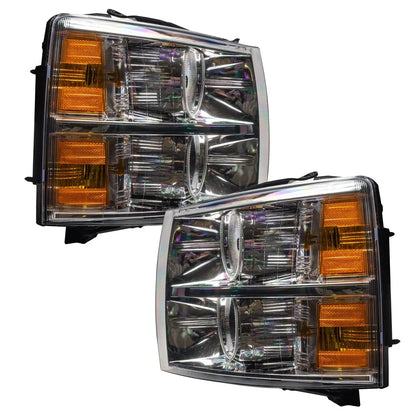 ORACLE Lighting 2007-2013 Chevy Silverado Pre-Assembled Halo Headlights - Chrome Housing by ORACLE Lighting