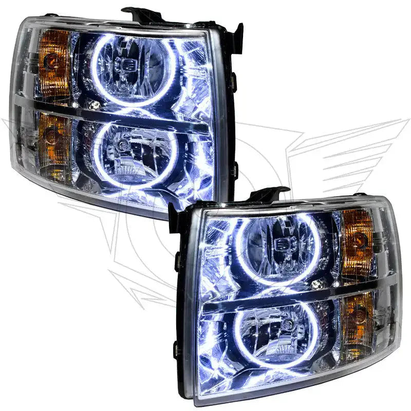ORACLE Lighting 2007-2013 Chevy Silverado Pre-Assembled Halo Headlights - Chrome Housing by ORACLE Lighting