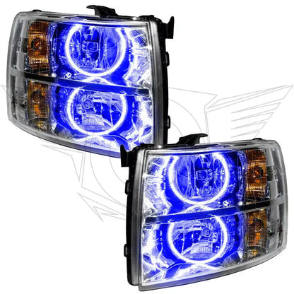 ORACLE Lighting 2007-2013 Chevy Silverado Pre-Assembled Halo Headlights - Chrome Housing by ORACLE Lighting