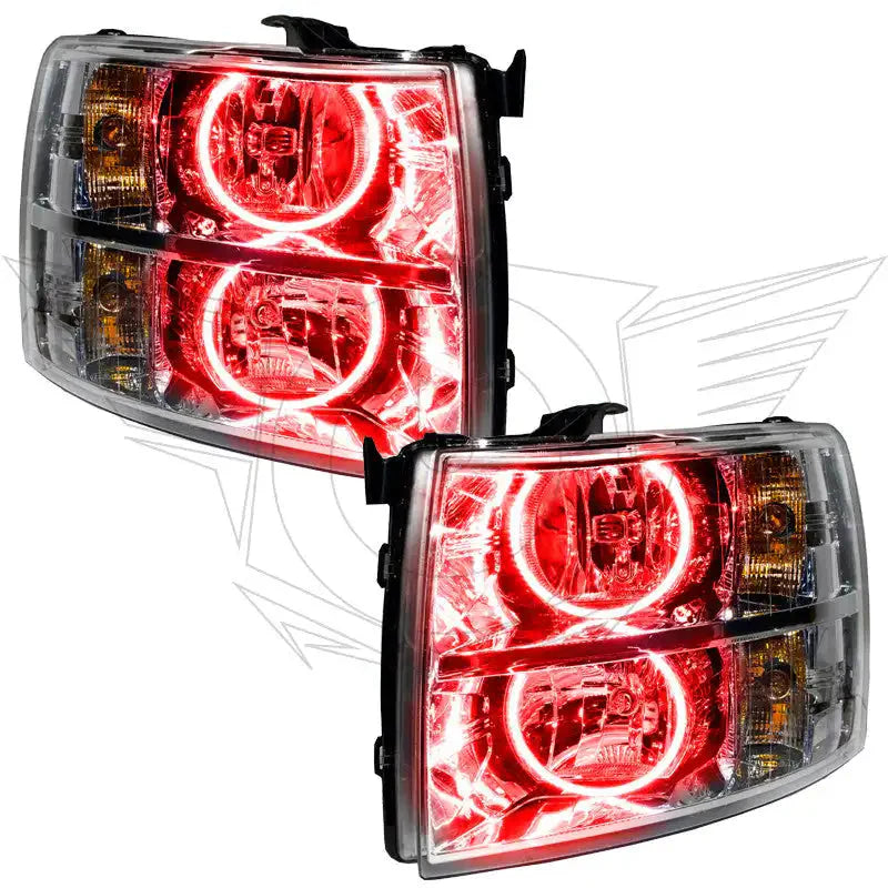 ORACLE Lighting 2007-2013 Chevy Silverado Pre-Assembled Halo Headlights - Chrome Housing by ORACLE Lighting
