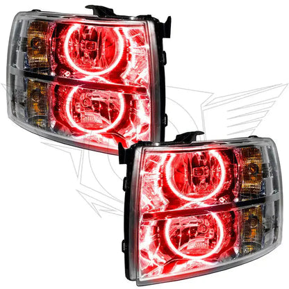 ORACLE Lighting 2007-2013 Chevy Silverado Pre-Assembled Halo Headlights - Chrome Housing by ORACLE Lighting