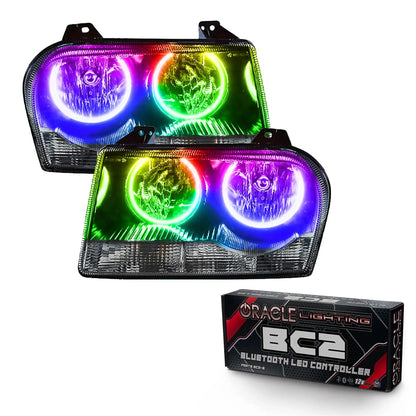 ORACLE Lighting 2005-2010 Chrysler 300 Base V6 Pre-Assembled Halo Headlights - Non HID - Chrome Housing by ORACLE Lighting