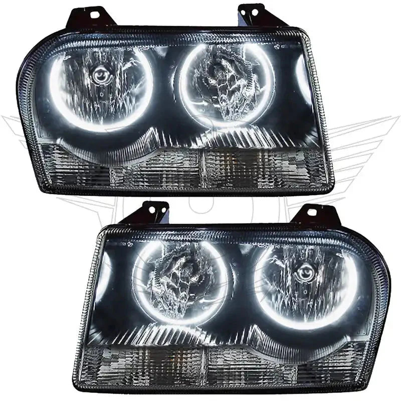 ORACLE Lighting 2005-2010 Chrysler 300 Base V6 Pre-Assembled Halo Headlights - Non HID - Chrome Housing by ORACLE Lighting