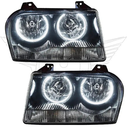 ORACLE Lighting 2005-2010 Chrysler 300 Base V6 Pre-Assembled Halo Headlights - Non HID - Chrome Housing by ORACLE Lighting
