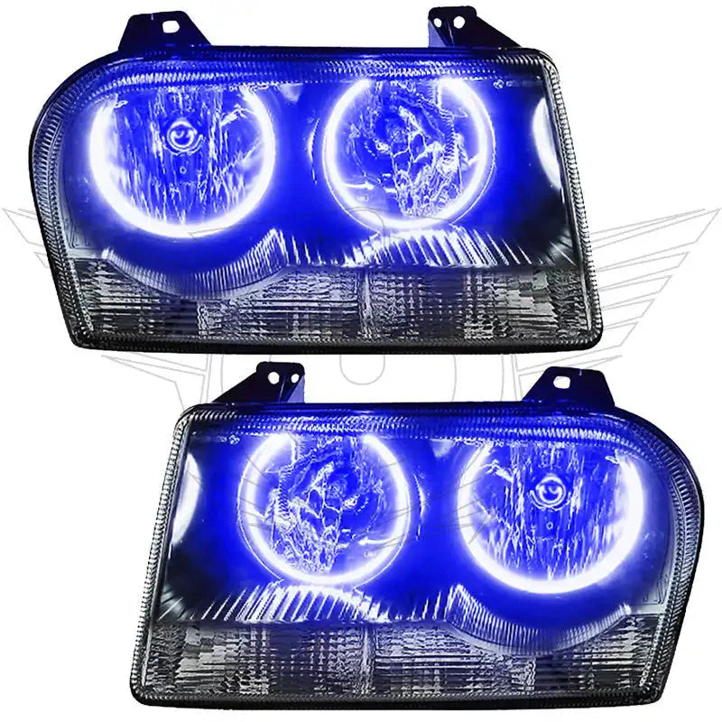 ORACLE Lighting 2005-2010 Chrysler 300 Base V6 Pre-Assembled Halo Headlights - Non HID - Chrome Housing by ORACLE Lighting