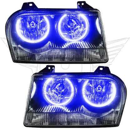ORACLE Lighting 2005-2010 Chrysler 300 Base V6 Pre-Assembled Halo Headlights - Non HID - Chrome Housing by ORACLE Lighting