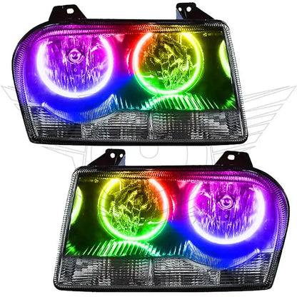 ORACLE Lighting 2005-2010 Chrysler 300 Base V6 Pre-Assembled Halo Headlights - Non HID - Chrome Housing by ORACLE Lighting