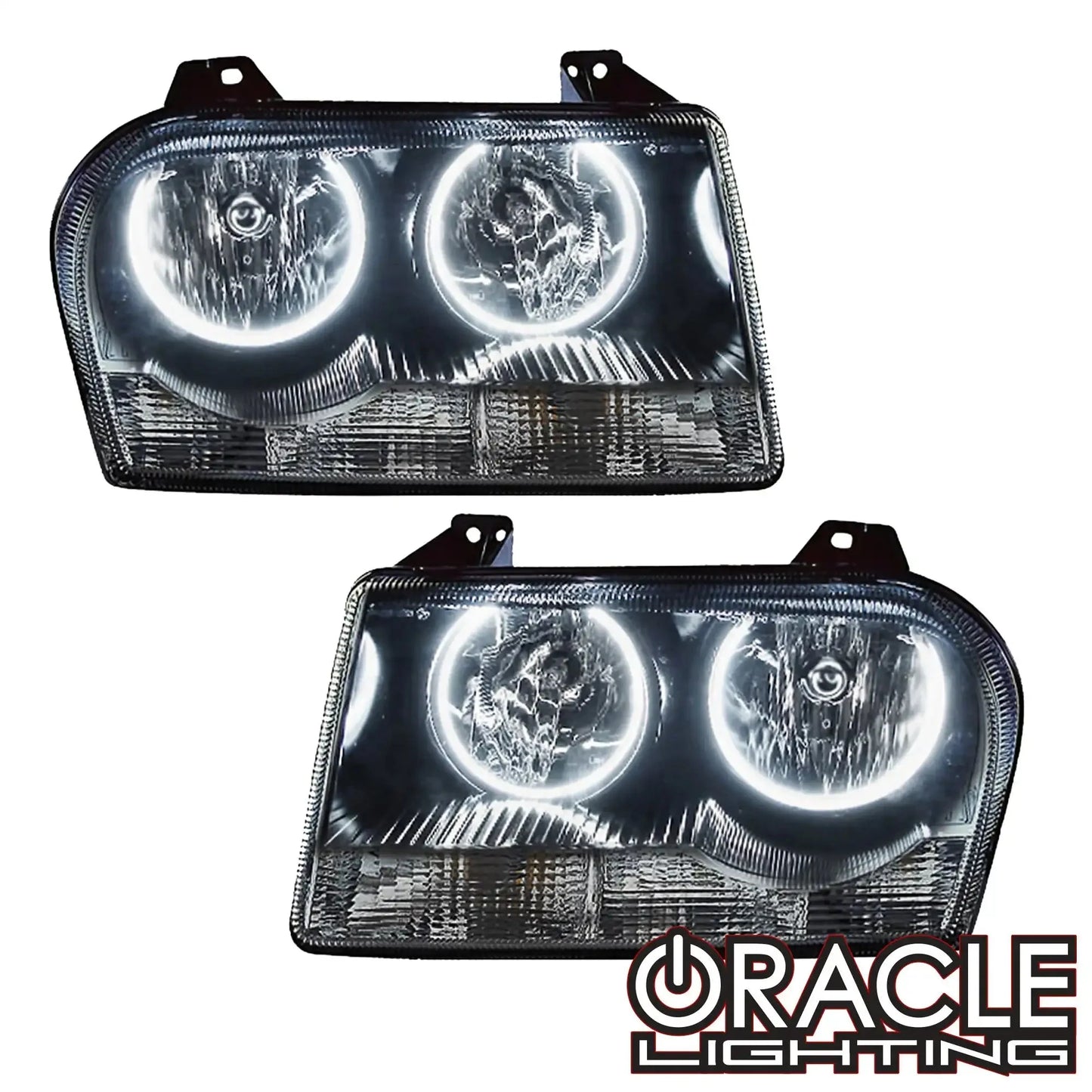 ORACLE Lighting 2005-2010 Chrysler 300 Base V6 Pre-Assembled Halo Headlights - Non HID - Chrome Housing by ORACLE Lighting