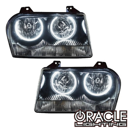 ORACLE Lighting 2005-2010 Chrysler 300 Base V6 Pre-Assembled Halo Headlights - Non HID - Chrome Housing by ORACLE Lighting