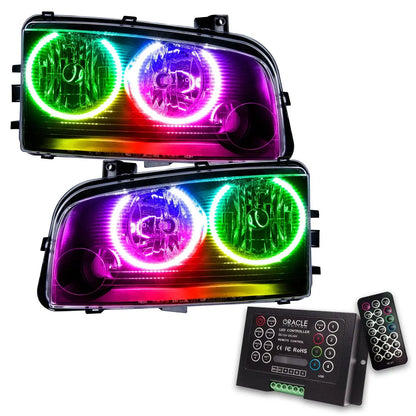 ORACLE Lighting 2005-2010 Dodge Charger Pre-Assembled Halo Headlights - Non HID by ORACLE Lighting