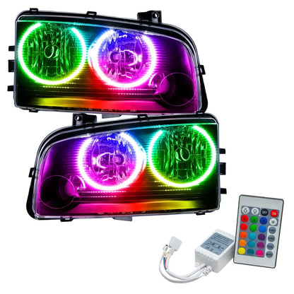 ORACLE Lighting 2005-2010 Dodge Charger Pre-Assembled Halo Headlights - Non HID by ORACLE Lighting