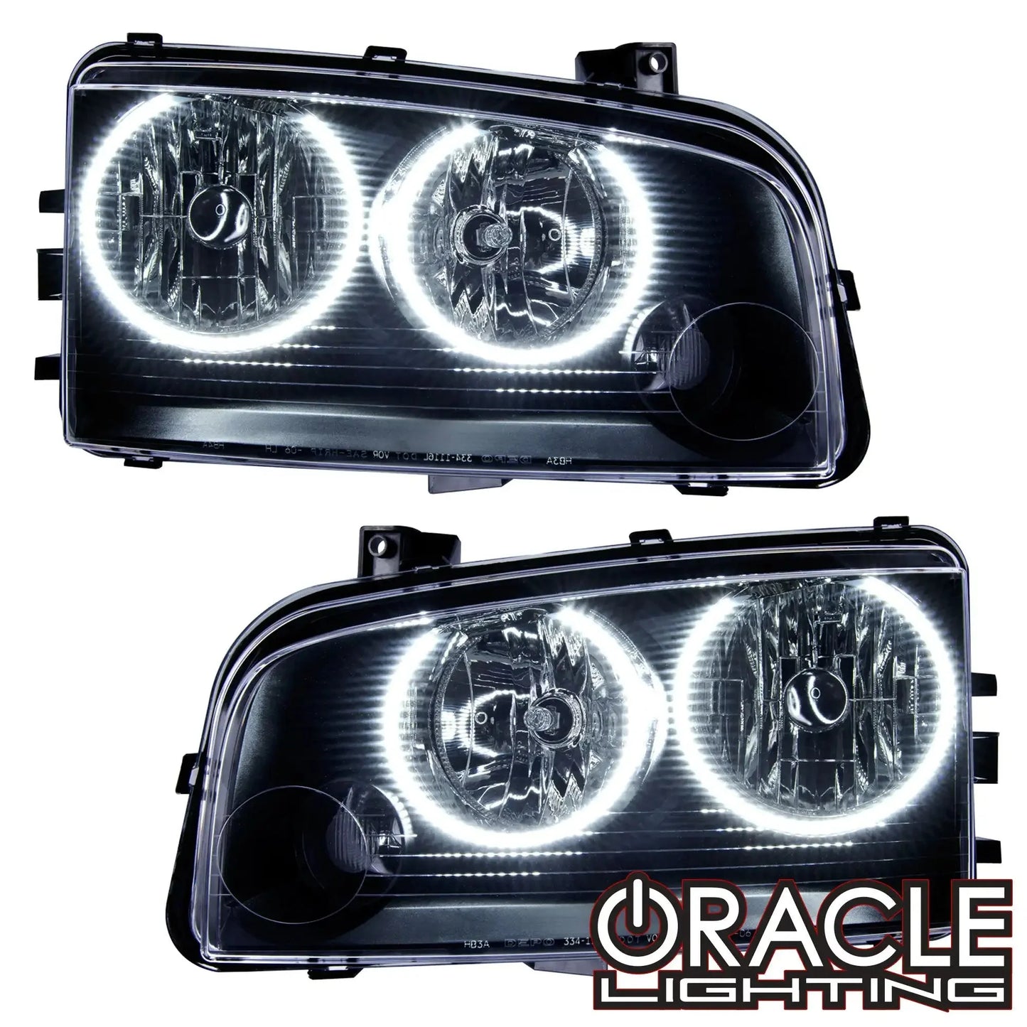 ORACLE Lighting 2005-2010 Dodge Charger Pre-Assembled Halo Headlights - Non HID by ORACLE Lighting