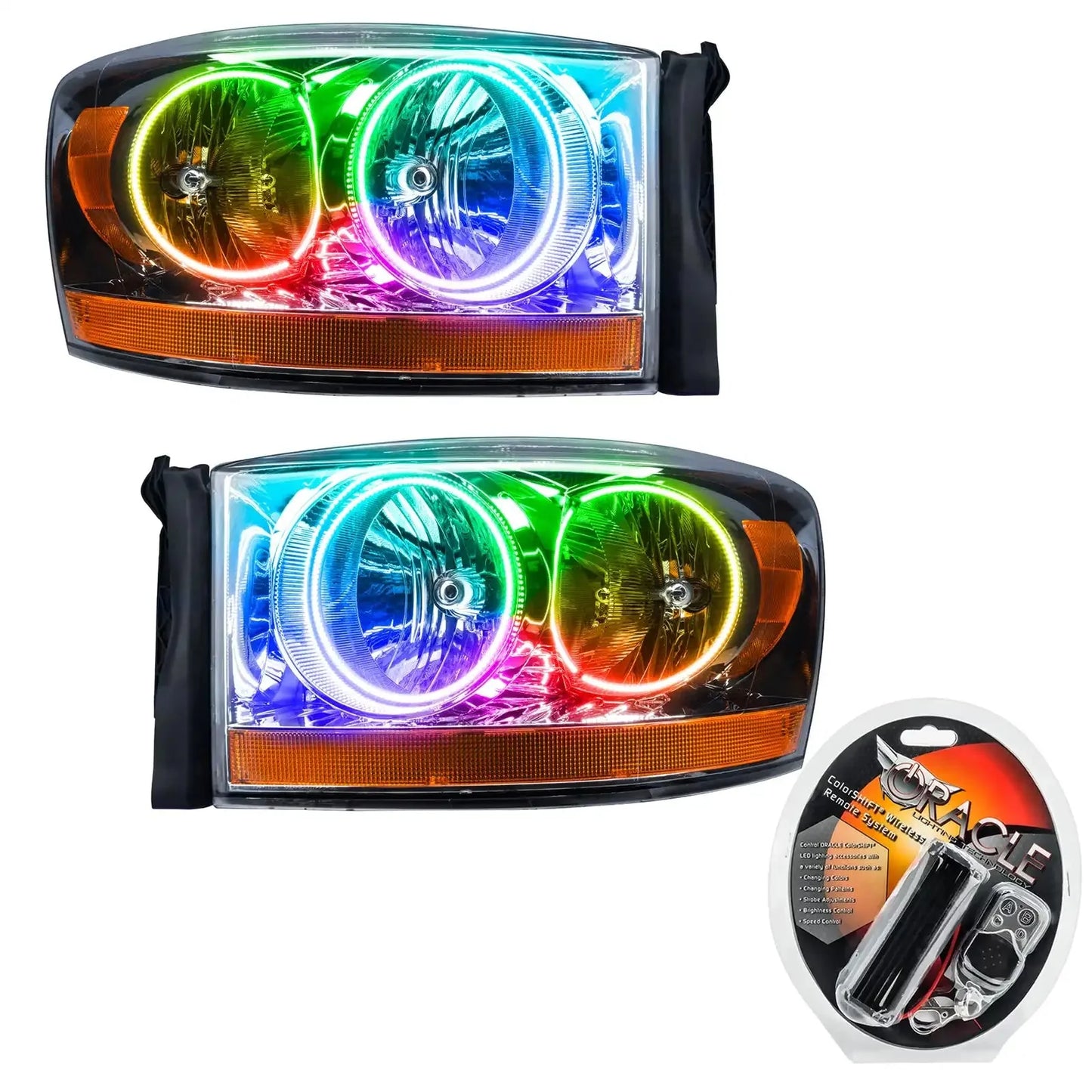 ORACLE Lighting 2006 Dodge Ram Pre-Assembled Halo Headlights - Chrome by ORACLE Lighting