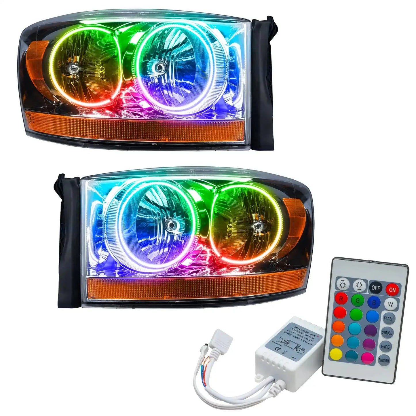 ORACLE Lighting 2006 Dodge Ram Pre-Assembled Halo Headlights - Chrome by ORACLE Lighting
