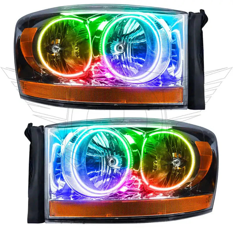 ORACLE Lighting 2006 Dodge Ram Pre-Assembled Halo Headlights - Chrome by ORACLE Lighting