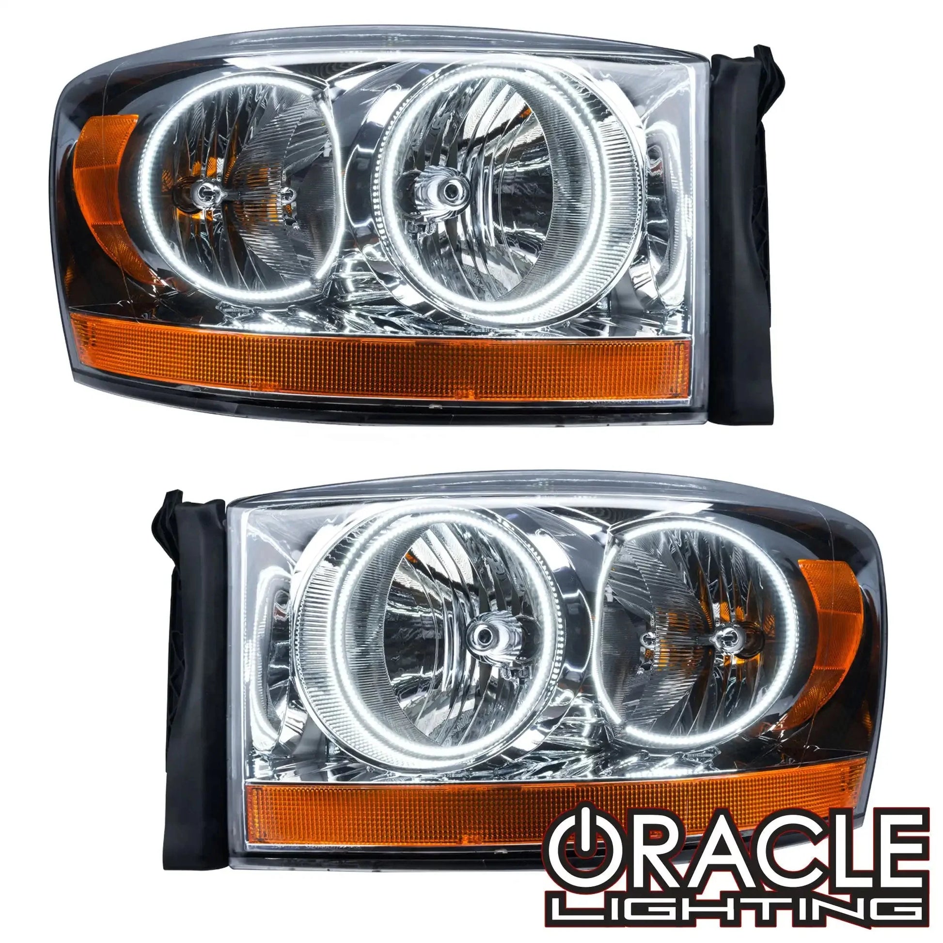 ORACLE Lighting 2006 Dodge Ram Pre-Assembled Halo Headlights - Chrome by ORACLE Lighting