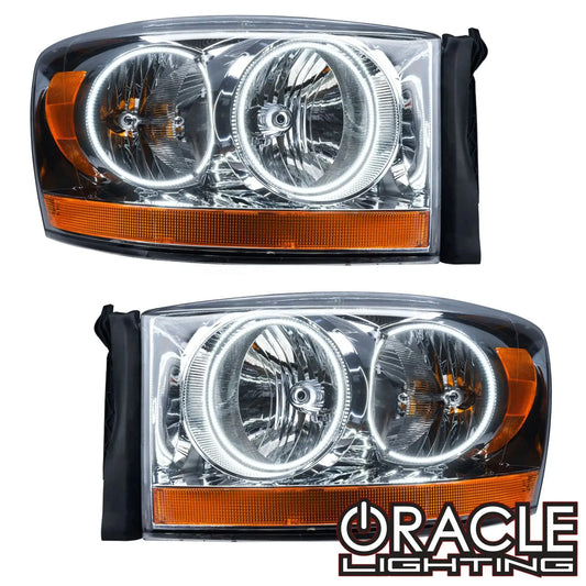 ORACLE Lighting 2006 Dodge Ram Pre-Assembled Halo Headlights - Chrome by ORACLE Lighting
