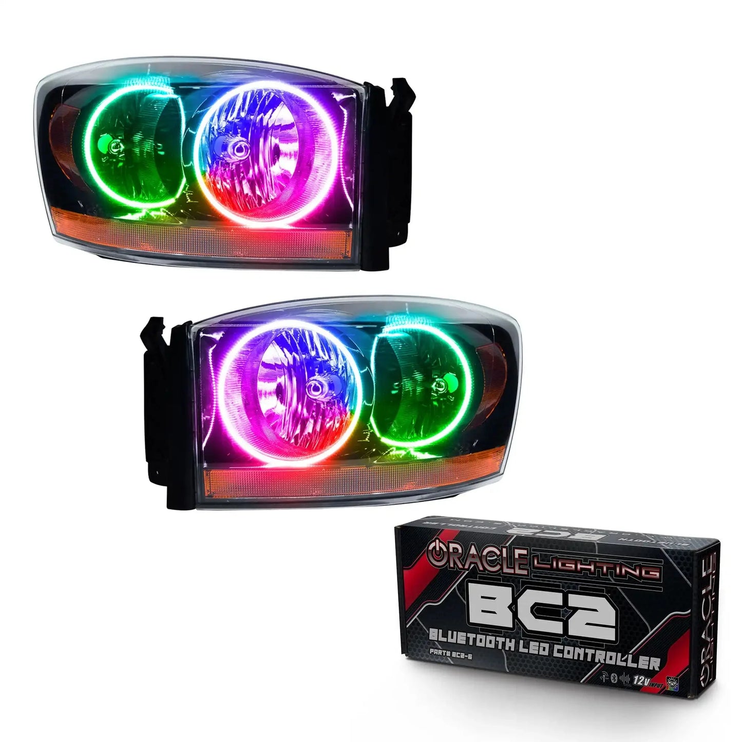 ORACLE Lighting 2006 Dodge Ram Pre-Assembled Halo Headlights - Black by ORACLE Lighting