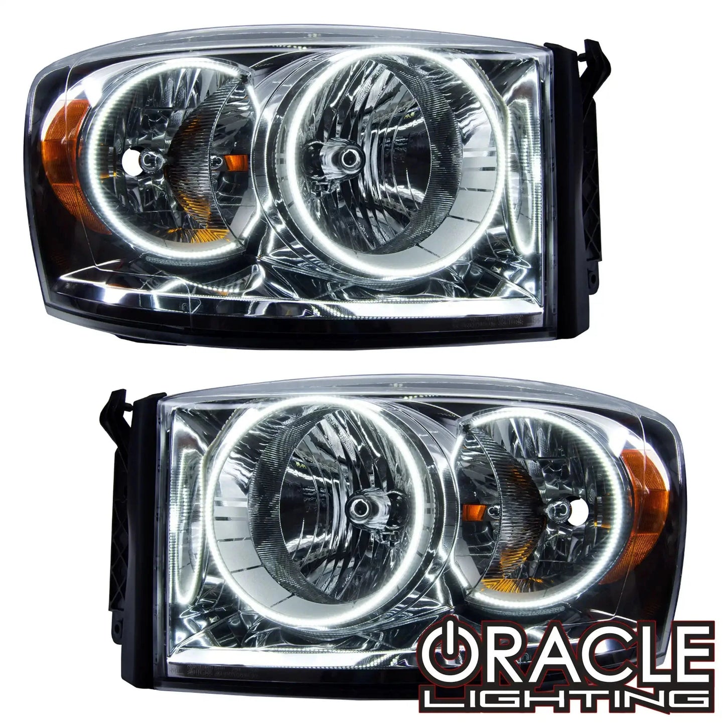 ORACLE Lighting 2007-2008 Dodge Ram Pre-Assembled Halo Headlights by ORACLE Lighting