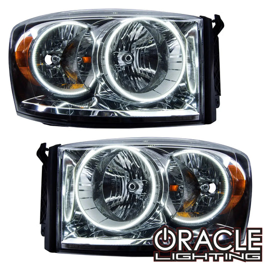 ORACLE Lighting 2007-2008 Dodge Ram Pre-Assembled Halo Headlights by ORACLE Lighting