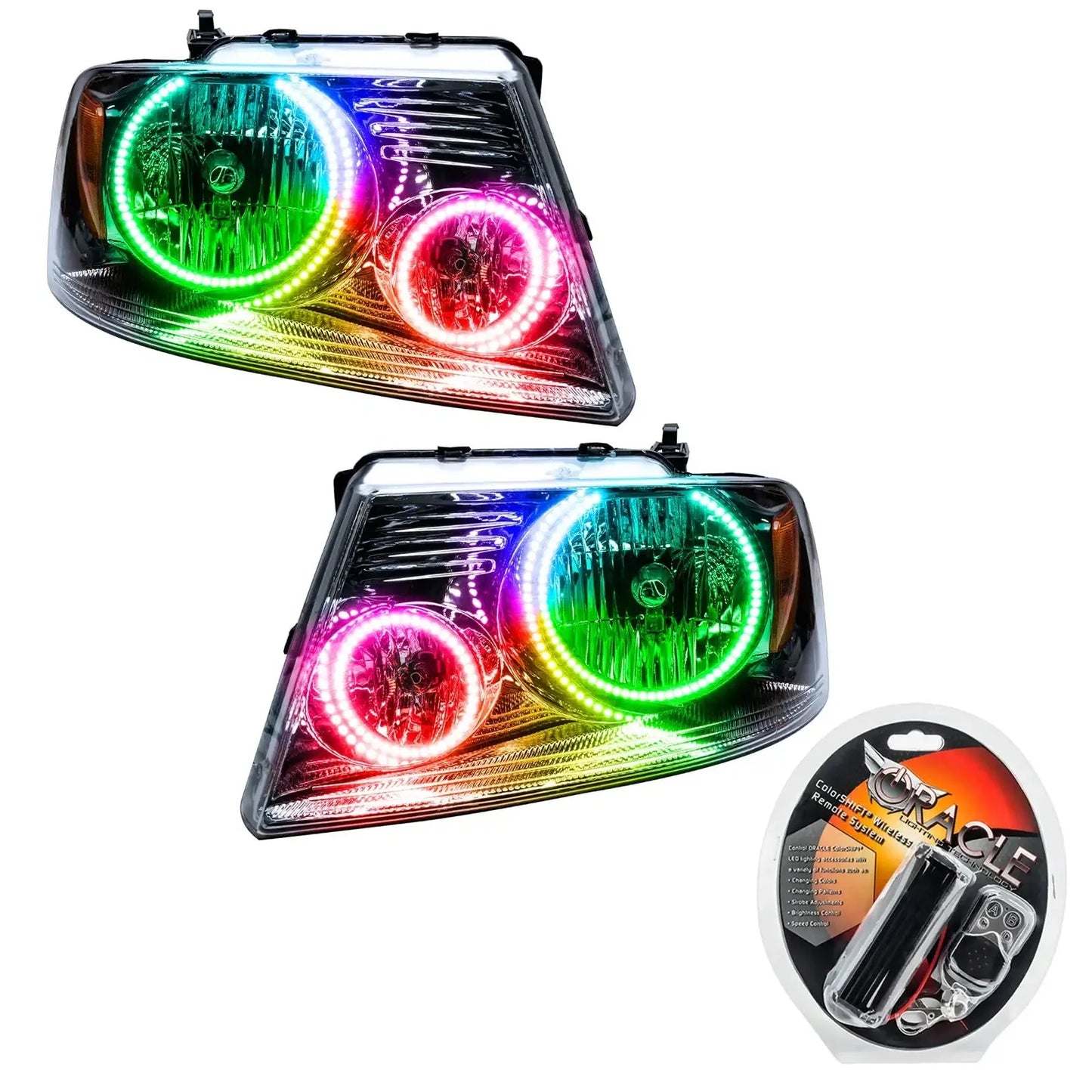 ORACLE Lighting 2005-2008 Ford F-150 Pre-Assembled Halo Headlights - Chrome Housing by ORACLE Lighting