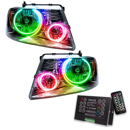 ORACLE Lighting 2005-2008 Ford F-150 Pre-Assembled Halo Headlights - Chrome Housing by ORACLE Lighting