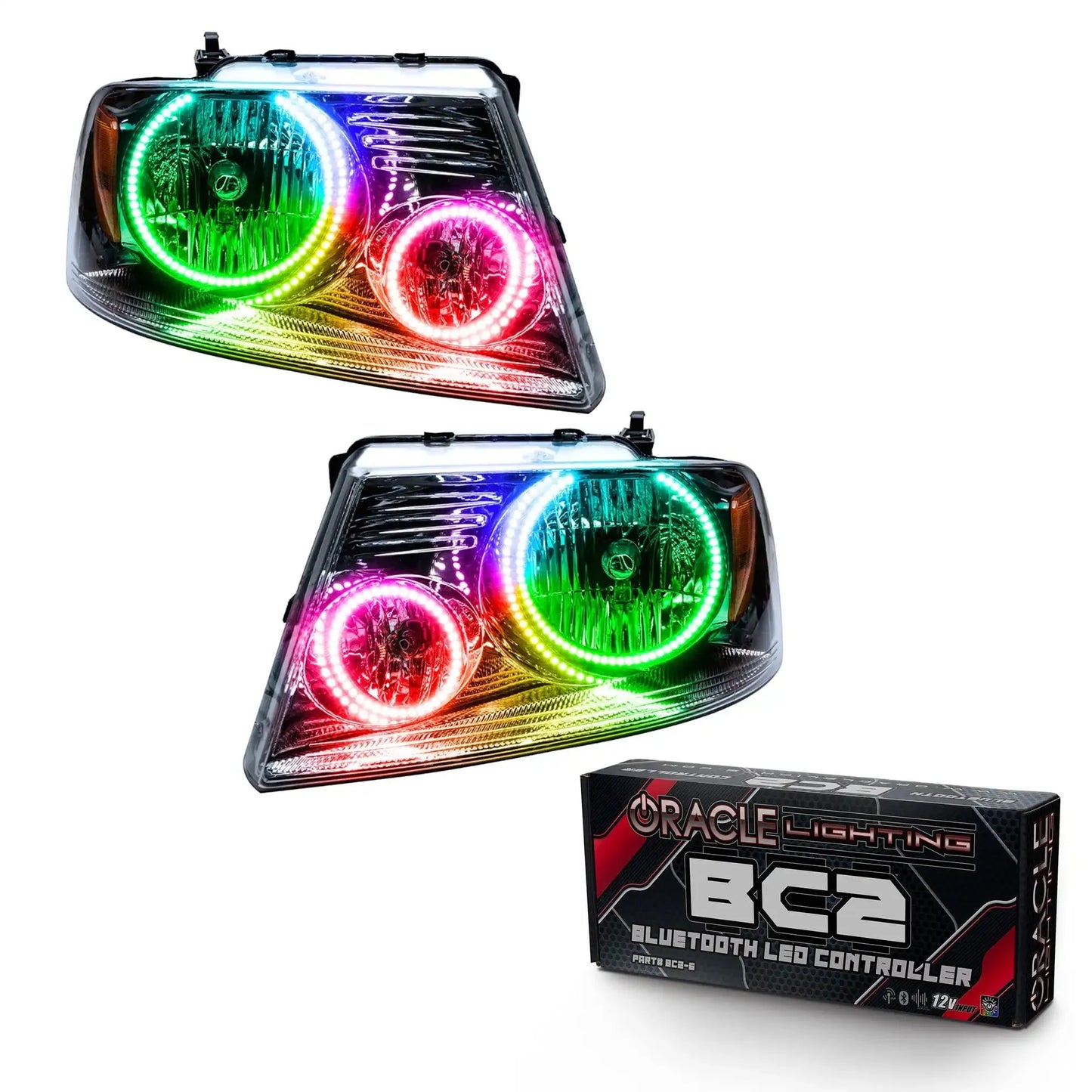 ORACLE Lighting 2005-2008 Ford F-150 Pre-Assembled Halo Headlights - Chrome Housing by ORACLE Lighting