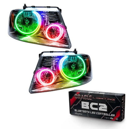 ORACLE Lighting 2005-2008 Ford F-150 Pre-Assembled Halo Headlights - Chrome Housing by ORACLE Lighting