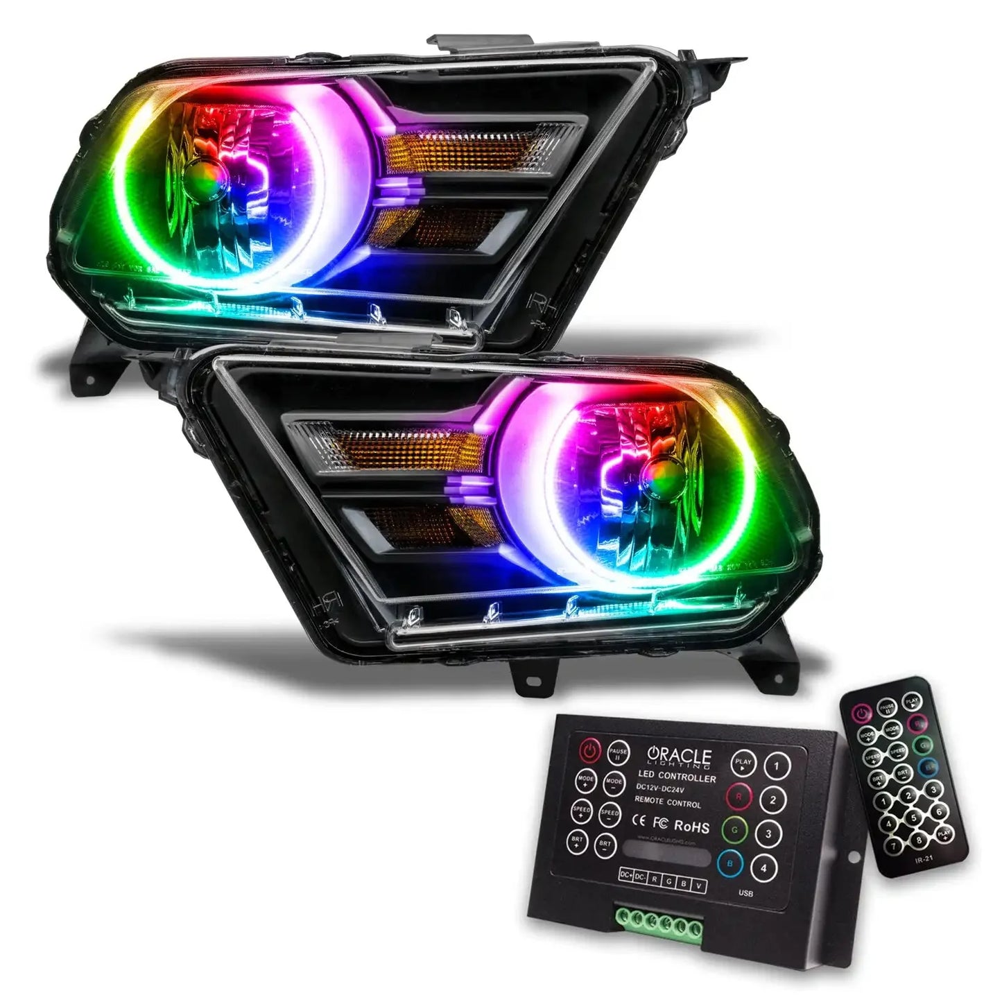 ORACLE Lighting 2010-2014 Ford Mustang Pre-Assembled Headlights (Non-HID) by ORACLE Lighting