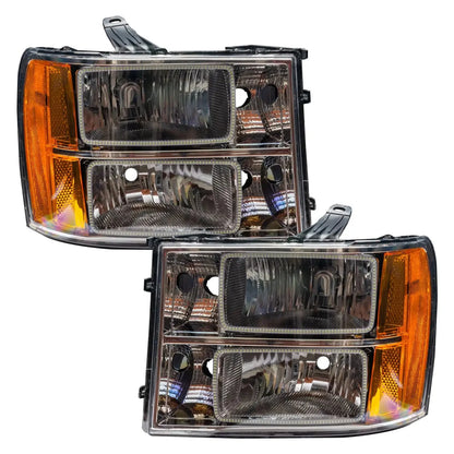 ORACLE Lighting 2007-2013 GMC Sierra Pre-Assembled Halo Headlights - (Square Ring Design) by ORACLE Lighting