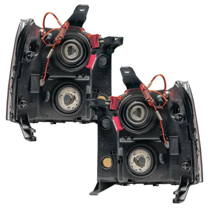 ORACLE Lighting 2007-2013 GMC Sierra Pre-Assembled Halo Headlights - (Square Ring Design) by ORACLE Lighting