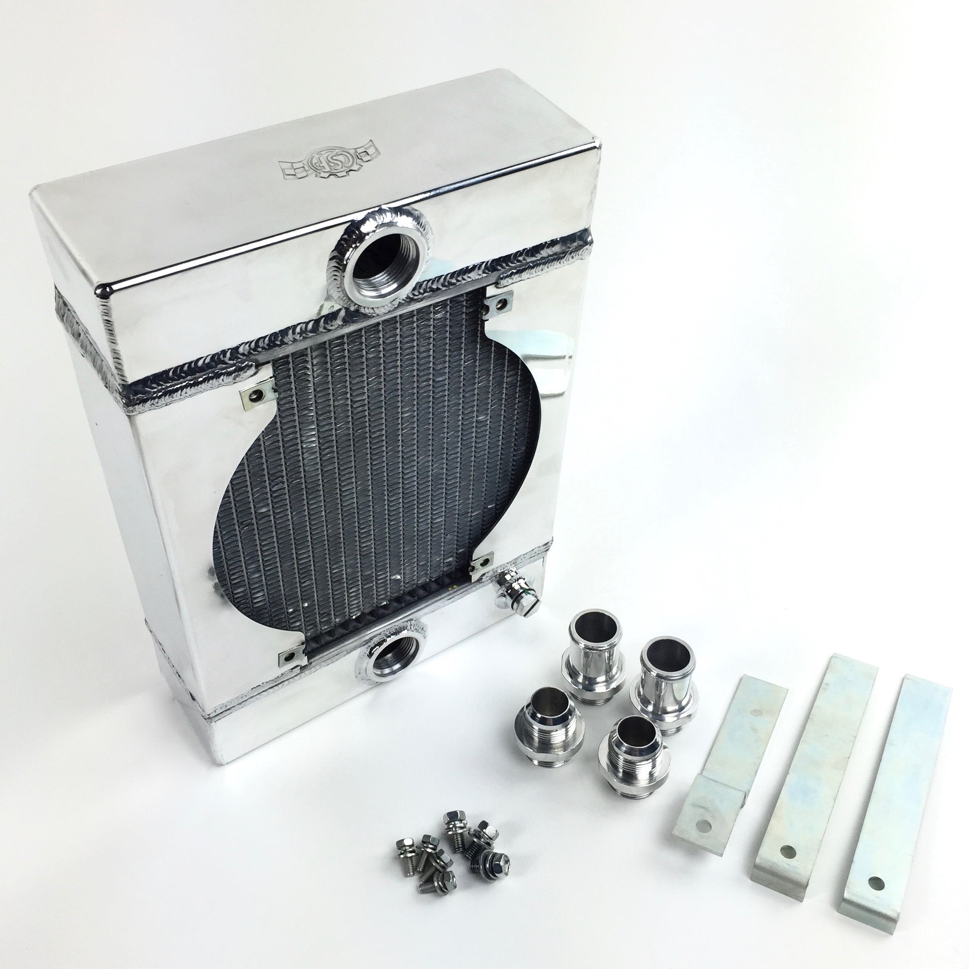 The KING Cooler - Ultimate Drag Race Radiator w/ SPAL Fan & Mounting Kit by CSF Cooling - Racing & High Performance Division