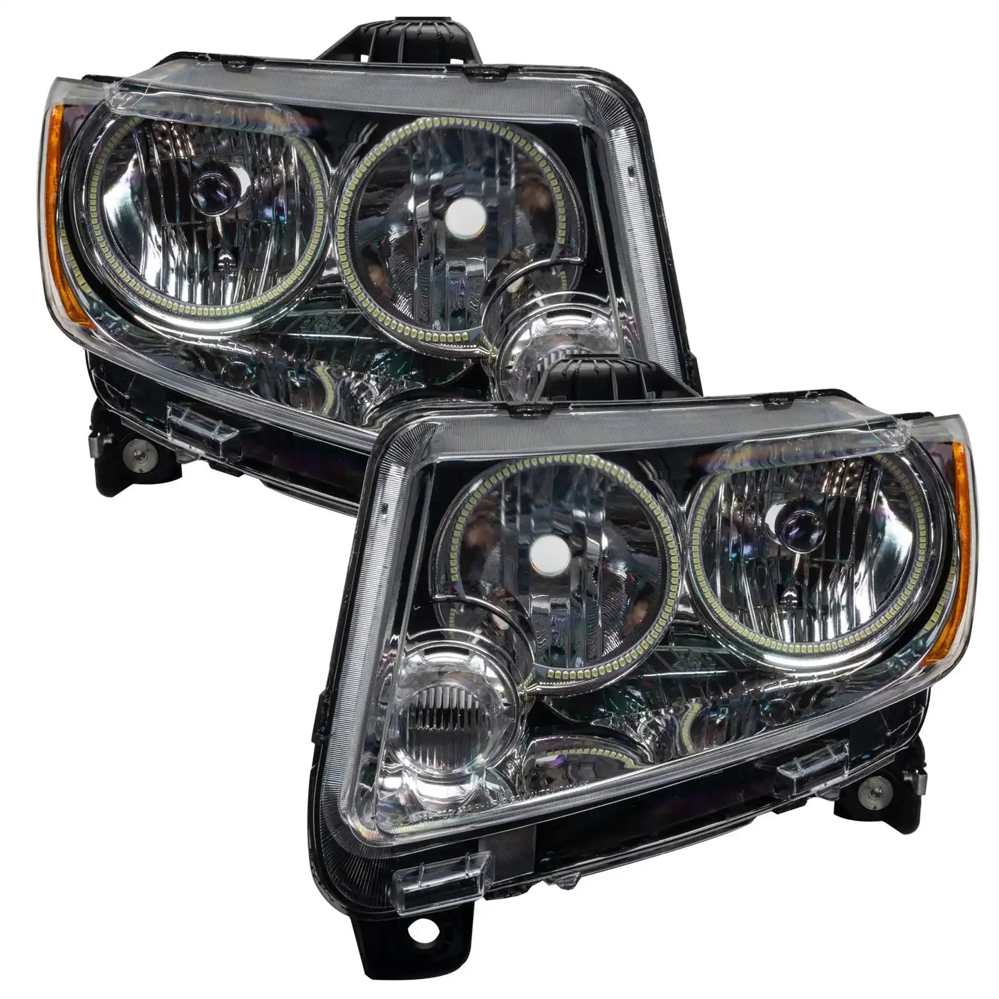 ORACLE Lighting 2011-2013 Jeep Grand Cherokee Pre-Assembled Halo Headlights - Non HID - Chrome by ORACLE Lighting
