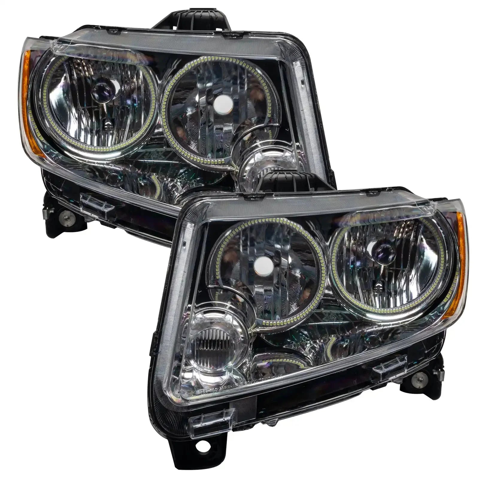 ORACLE Lighting 2011-2013 Jeep Grand Cherokee Pre-Assembled Halo Headlights - Non HID - Chrome by ORACLE Lighting