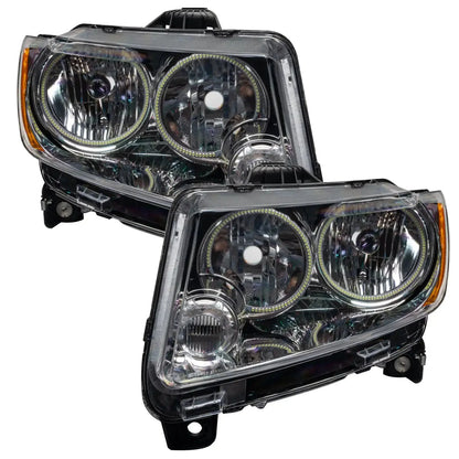 ORACLE Lighting 2011-2013 Jeep Grand Cherokee Pre-Assembled Halo Headlights - Non HID - Chrome by ORACLE Lighting