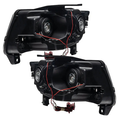 ORACLE Lighting 2011-2013 Jeep Grand Cherokee Pre-Assembled Halo Headlights - Non HID - Chrome by ORACLE Lighting
