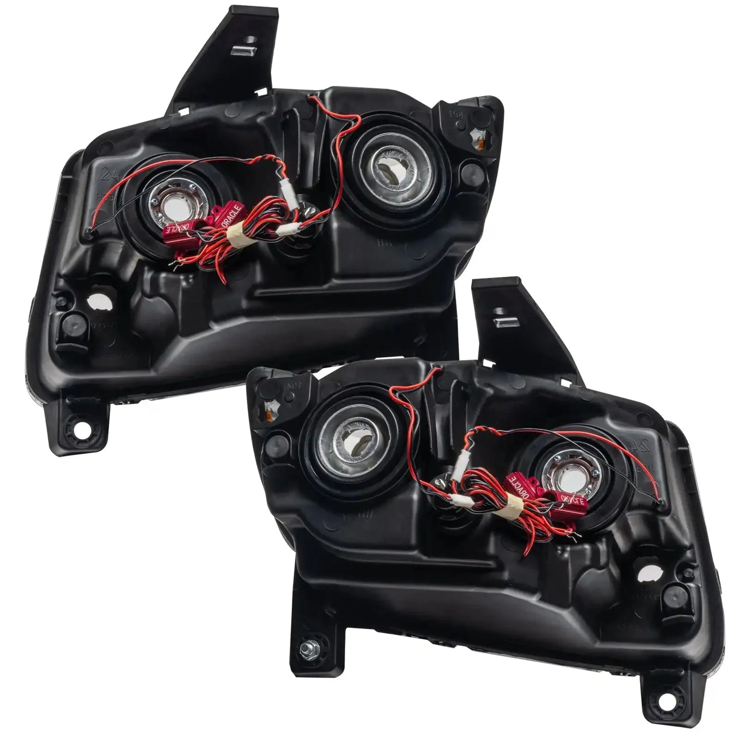 ORACLE Lighting 2011-2013 Jeep Grand Cherokee Pre-Assembled Halo Headlights - Non HID - Chrome by ORACLE Lighting
