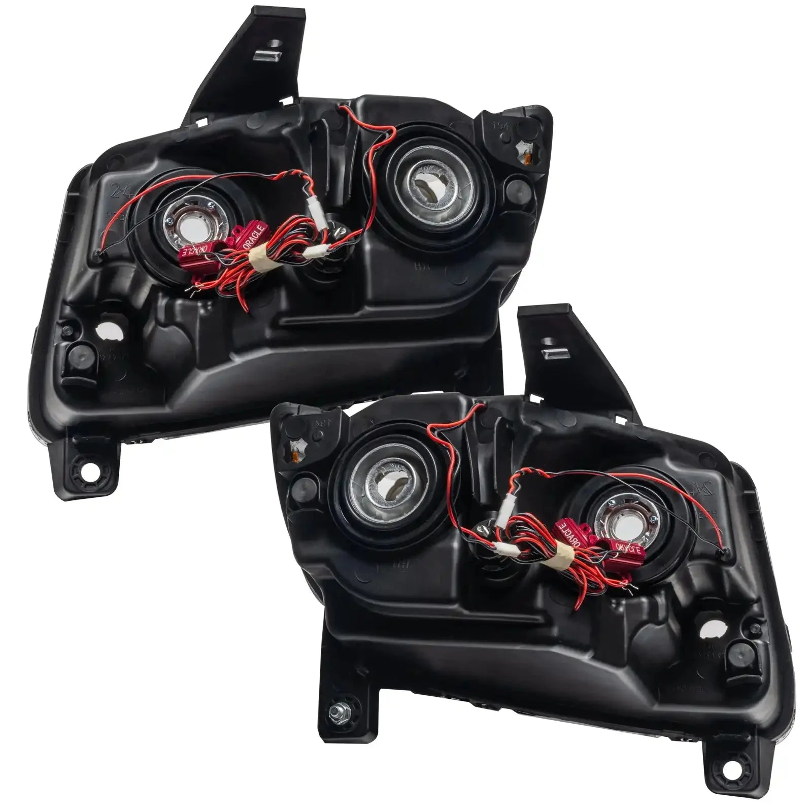 ORACLE Lighting 2011-2013 Jeep Grand Cherokee Pre-Assembled Halo Headlights - Non HID - Chrome by ORACLE Lighting