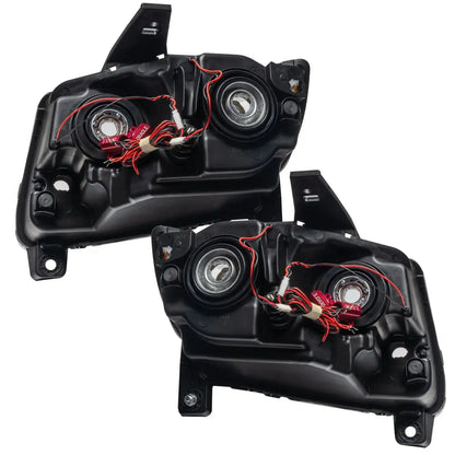 ORACLE Lighting 2011-2013 Jeep Grand Cherokee Pre-Assembled Halo Headlights - Non HID - Chrome by ORACLE Lighting