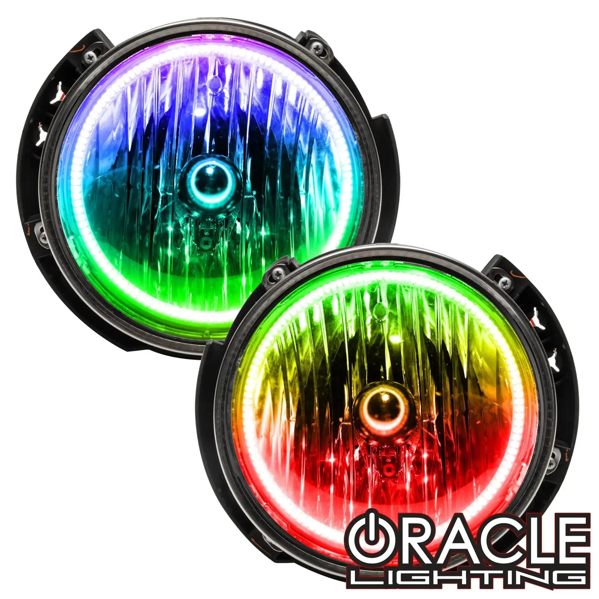 ORACLE Lighting 2007-2016 Jeep Wrangler Pre-Assembled Headlights - Dynamic ColorSHIFT by ORACLE Lighting