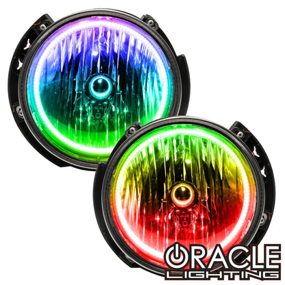 ORACLE Lighting 2007-2016 Jeep Wrangler Pre-Assembled Headlights - Dynamic ColorSHIFT by ORACLE Lighting