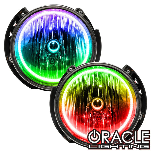 ORACLE Lighting 2007-2016 Jeep Wrangler Pre-Assembled Headlights - Dynamic ColorSHIFT by ORACLE Lighting