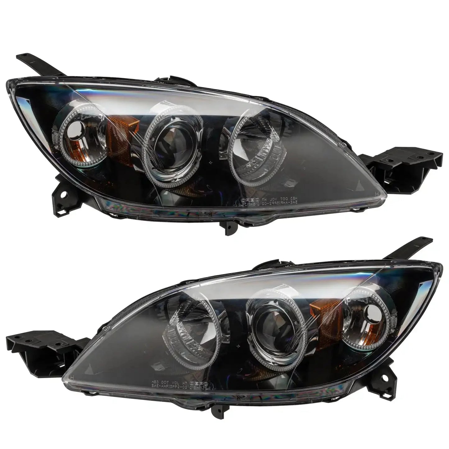 ORACLE Lighting 2004-2009 Mazda 3 Pre-Assembled Halo Headlights - Hatchback/Halogen Style by ORACLE Lighting